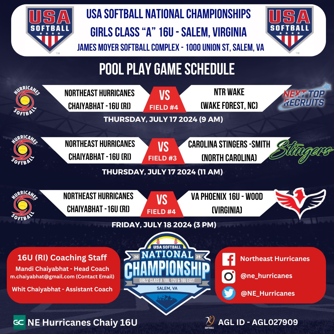 Olivia Hall (@oliviahall2026) on Twitter photo Leaving for VA and <a href="/USASoftball/">USA Softball</a> nationals! Looking forward to great week of softball with my team. <a href="/NE_Hurricanes/">Northeast Hurricanes</a> <a href="/Rozee03/">Mandi Chaiyabhat</a> <a href="/DoublePlay03/">Whit Chaiyabhat</a> Leaving for VA and <a href="/USASoftball/">USA Softball</a> nationals! Looking forward to great week of softball with my team. <a href="/NE_Hurricanes/">Northeast Hurricanes</a> <a href="/Rozee03/">Mandi Chaiyabhat</a> <a href="/DoublePlay03/">Whit Chaiyabhat</a>