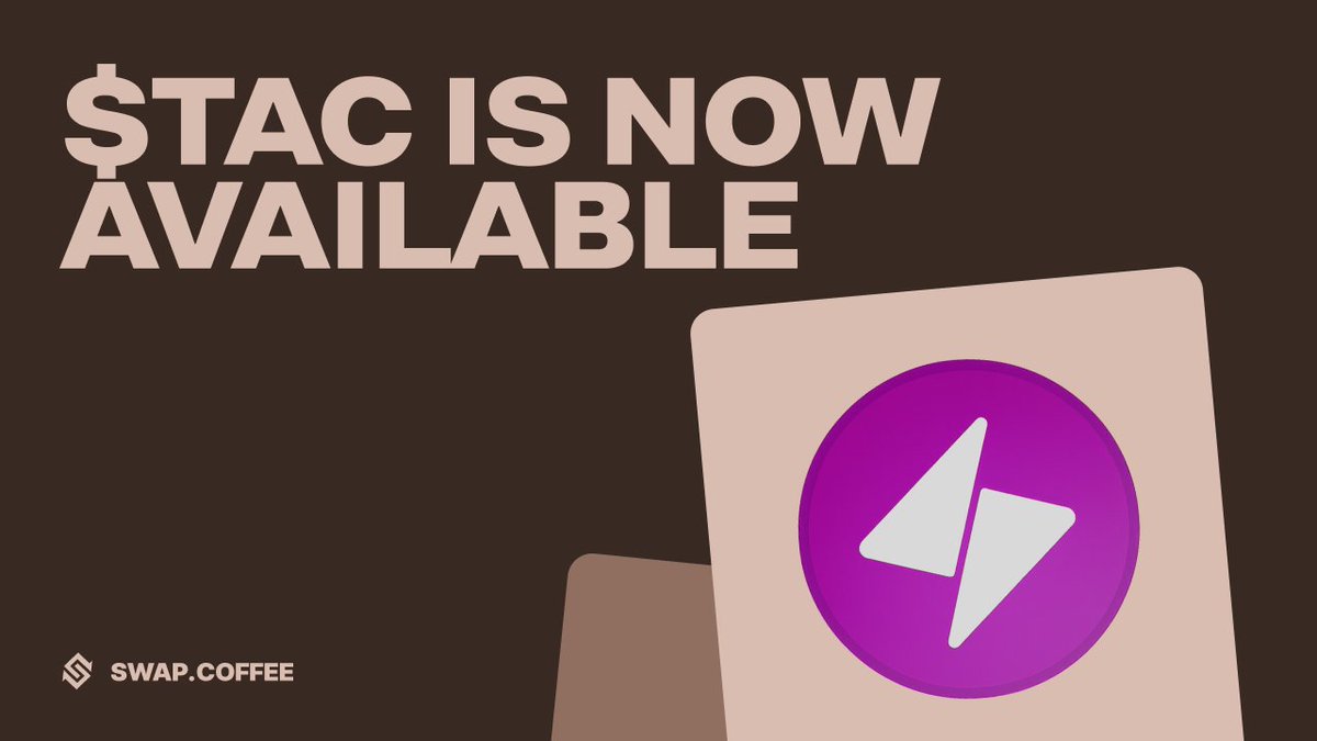 swap_coffee_ton's tweet image. $TAC is now available on swap.coffee 🚀
ℹ️ @TacBuild is a purpose-built blockchain for EVM dApps to access TON and Telegram Ecosystem’s 1B+ user base. TAC makes it seamless for Ethereum dApps to be deployed on TON. EVM functionality and liquidity brought to the TON…