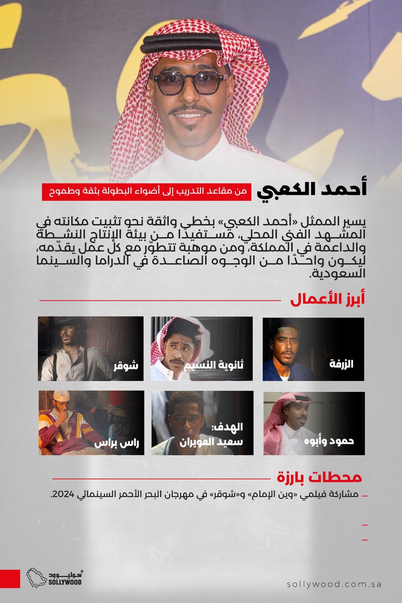 سوليوود Sollywood (@sollywood_sa) on Twitter photo أحمد الكعبي.. مشاركات لافتة في السينما وبصمة في الدراما
cutt.ly/rrIFB4Yw
<a href="/ahmed_kbii/">احمد الكعبي | Ahmed Al kaabi</a>
#سوليوود أحمد الكعبي.. مشاركات لافتة في السينما وبصمة في الدراما
cutt.ly/rrIFB4Yw
<a href="/ahmed_kbii/">احمد الكعبي | Ahmed Al kaabi</a>
#سوليوود
