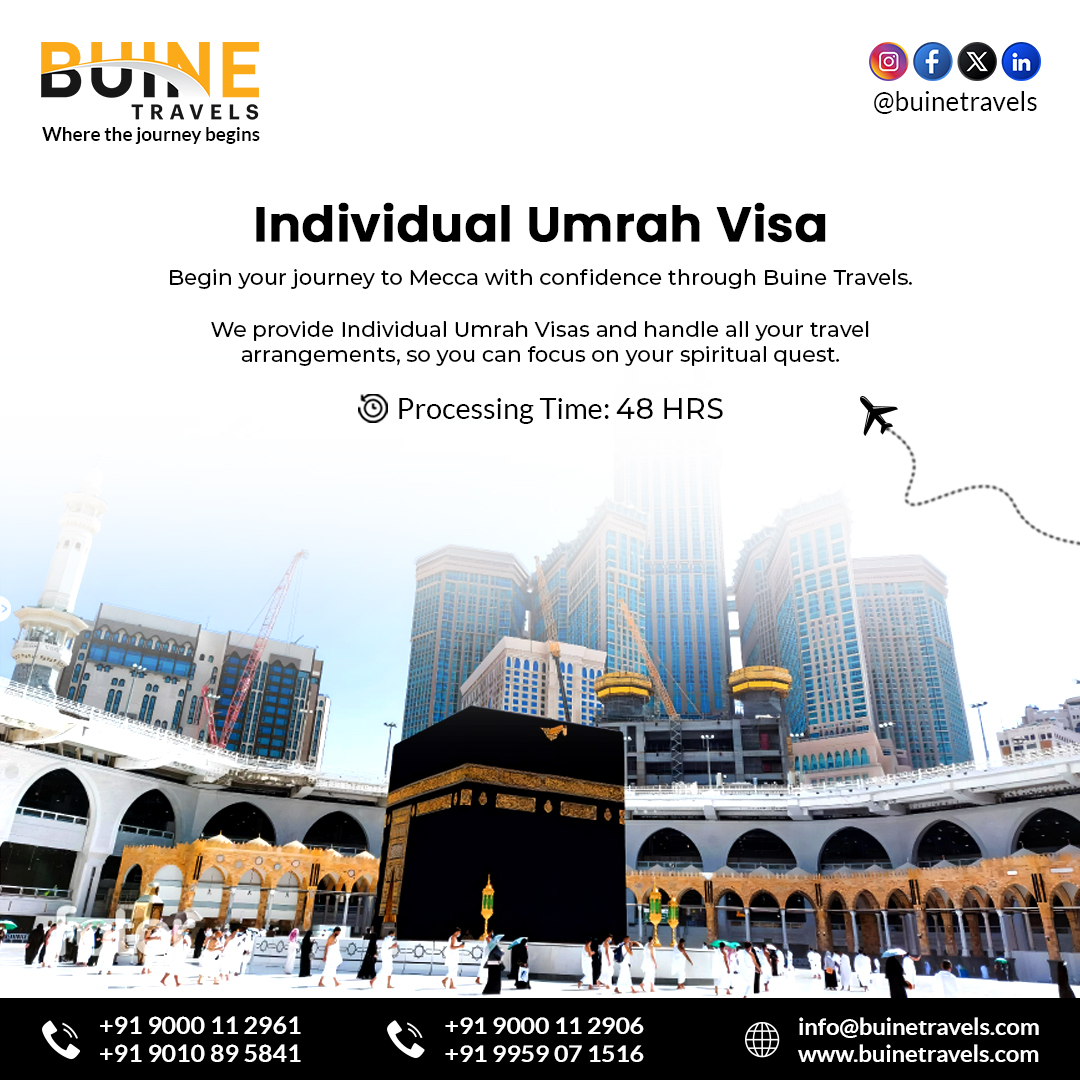 buinetravels's tweet photo. Get your Umrah visa today with @buinetravels
For more info
📞 +91 9000112906
📧 info@buinetravels.com
🌐 https://t.co/ry2hYZKVzh
#umrah #haji #umroh #madinah #masjidnabawi #ramadhan #umrohhemat #umrahmurah #madina #paketumrah #liketolike #comments4comments #followxfollow https://t.co/rZvbdQUxvZ