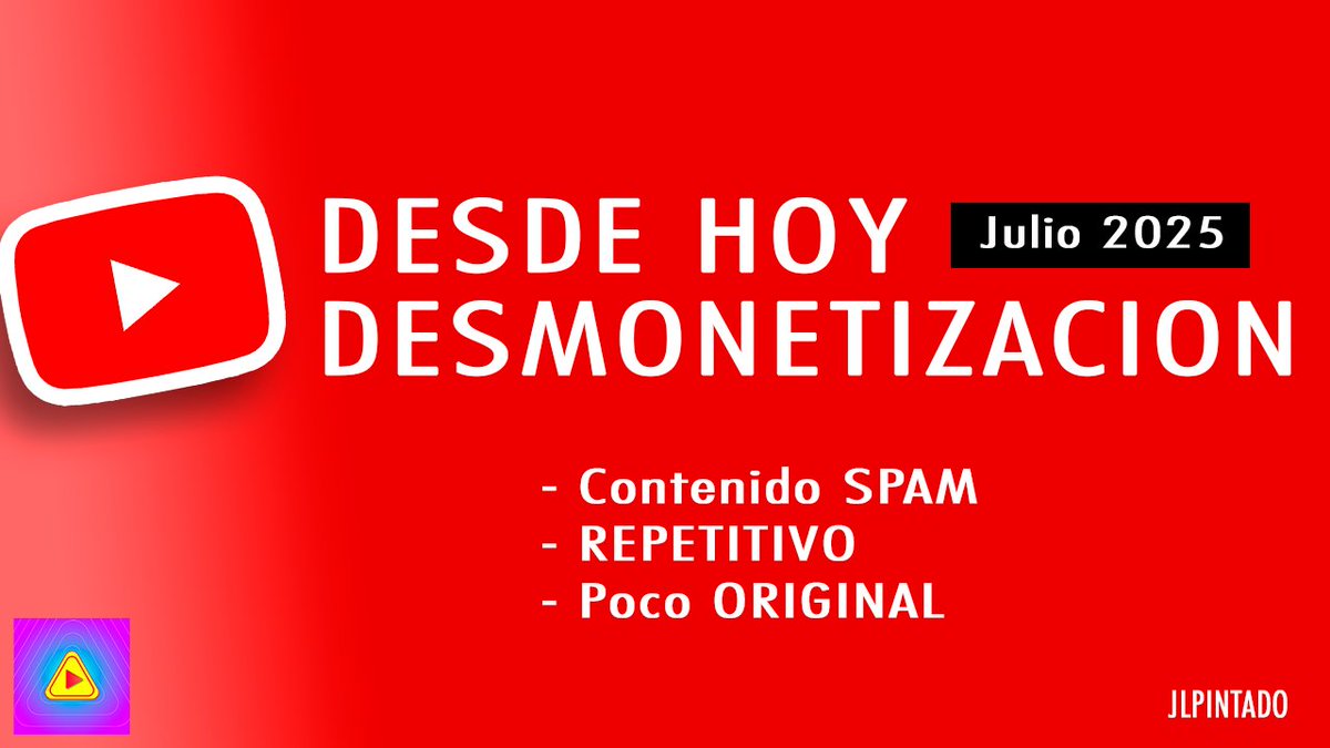AlertaCreadores's tweet image. Desde hoy 15 de Julio del 2025 Youtube actualiza sus politicas de monetización, veamos detalles de esta y cuando no debes preocuparte en el siguiente vídeo. ➡️➡️ youtu.be/iaHFFtu4RSg #alertacreadores