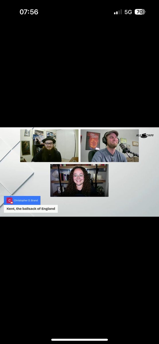 realmattfalcon's tweet image. My favourite part of the All Caps interview with @timmckay52 @SaffronAsteria and @zoofries so far. I’m still listening, but Tim keeps giving me homework assignments.