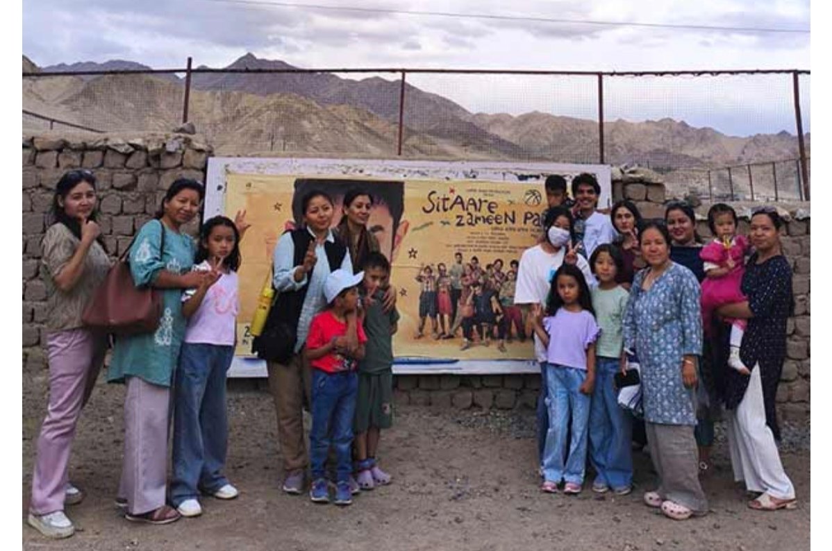 Aamir Khan Sir's #SitaareZameenPar screened at the World's Highest altitude theatre, located at 11562 ft, in Ladakh.