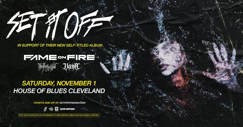 JUST ANNOUNCED! 🚨Come witness the newest era of <a href="/SetItOff/">Set It Off</a> on THE SELF-TITLED TOUR at House of Blues Cleveland on Saturday, November 1! Tickets on sale this Friday, July 18th @ 10AM local. 👁👁