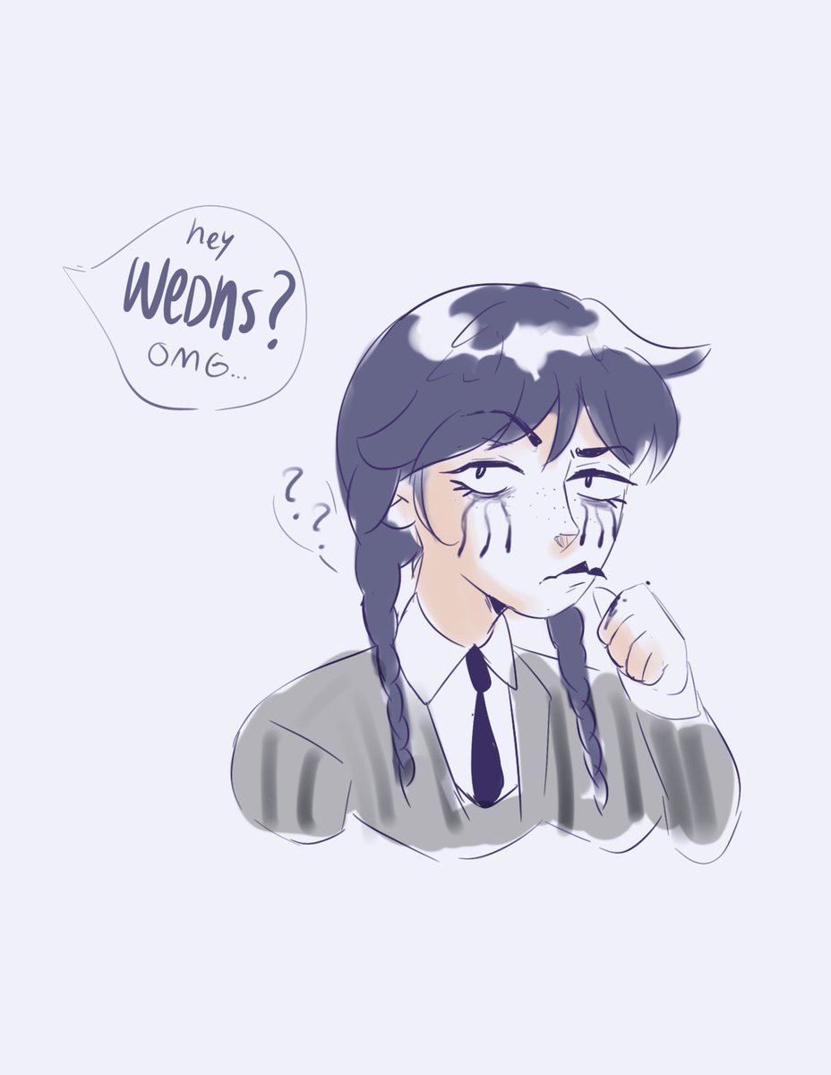 RucaRbk's tweet image. Why are you crying?
Me sorprende aún las lágrimas negras
#wednesday #wenclair