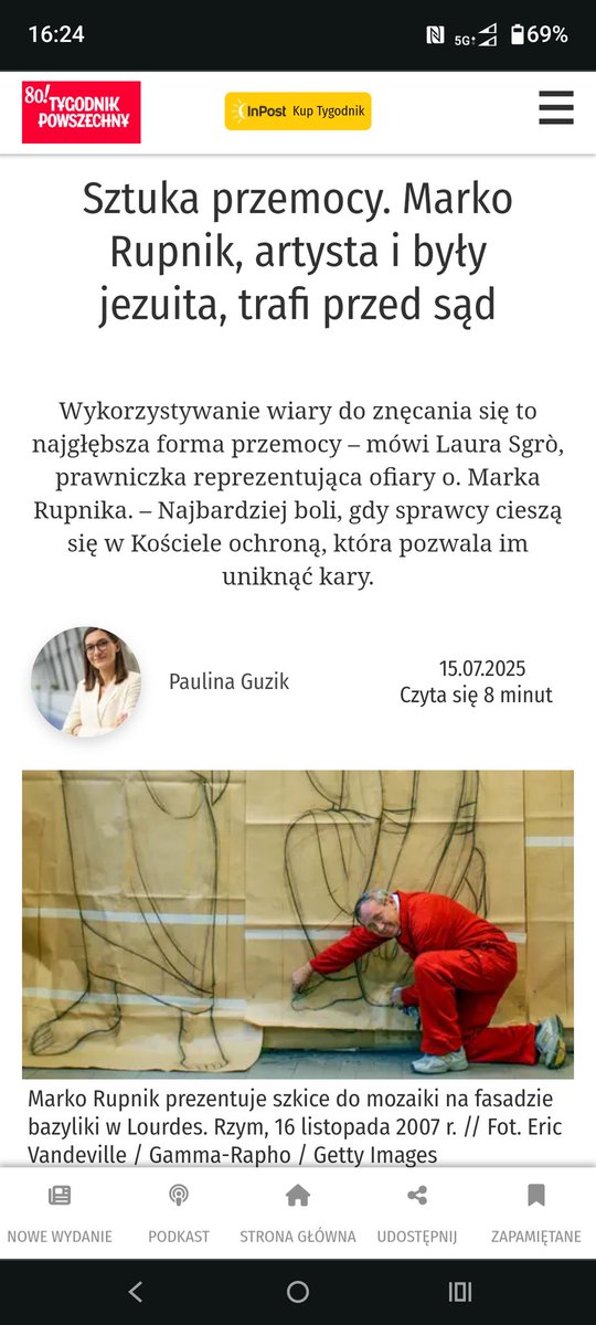 Bardzo polecam artykuł Paulina Guzik o sprawie Rupnika. W końcu udało się powołać sąd kanoniczny. Tylko czemu dopiero po śmierci Franciszka?