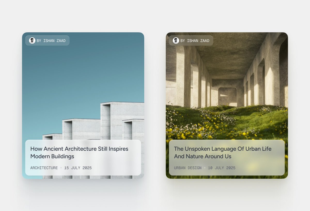 Ishanzaad's tweet image. Blog cards design from a recent project!✨