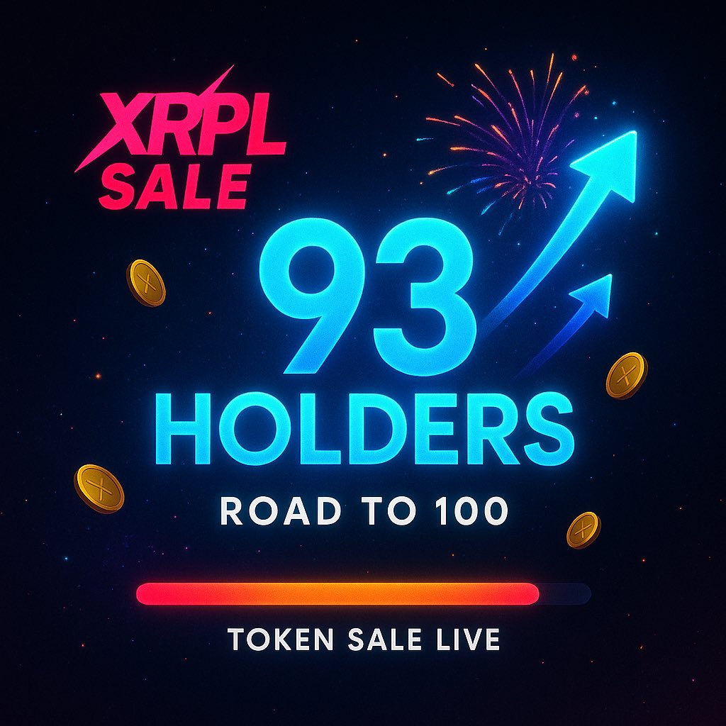 🚀 93 wallets now hold $XSALE — let’s hit 100 tonight!

💸 Still free to join – the public airdrop test is live:
1.Follow @XRPLSale
2.Quote or RT this post
3.Tag 2 friends &amp; add your trustline

XRPL.sale automations scans the thread every minute, verifies the