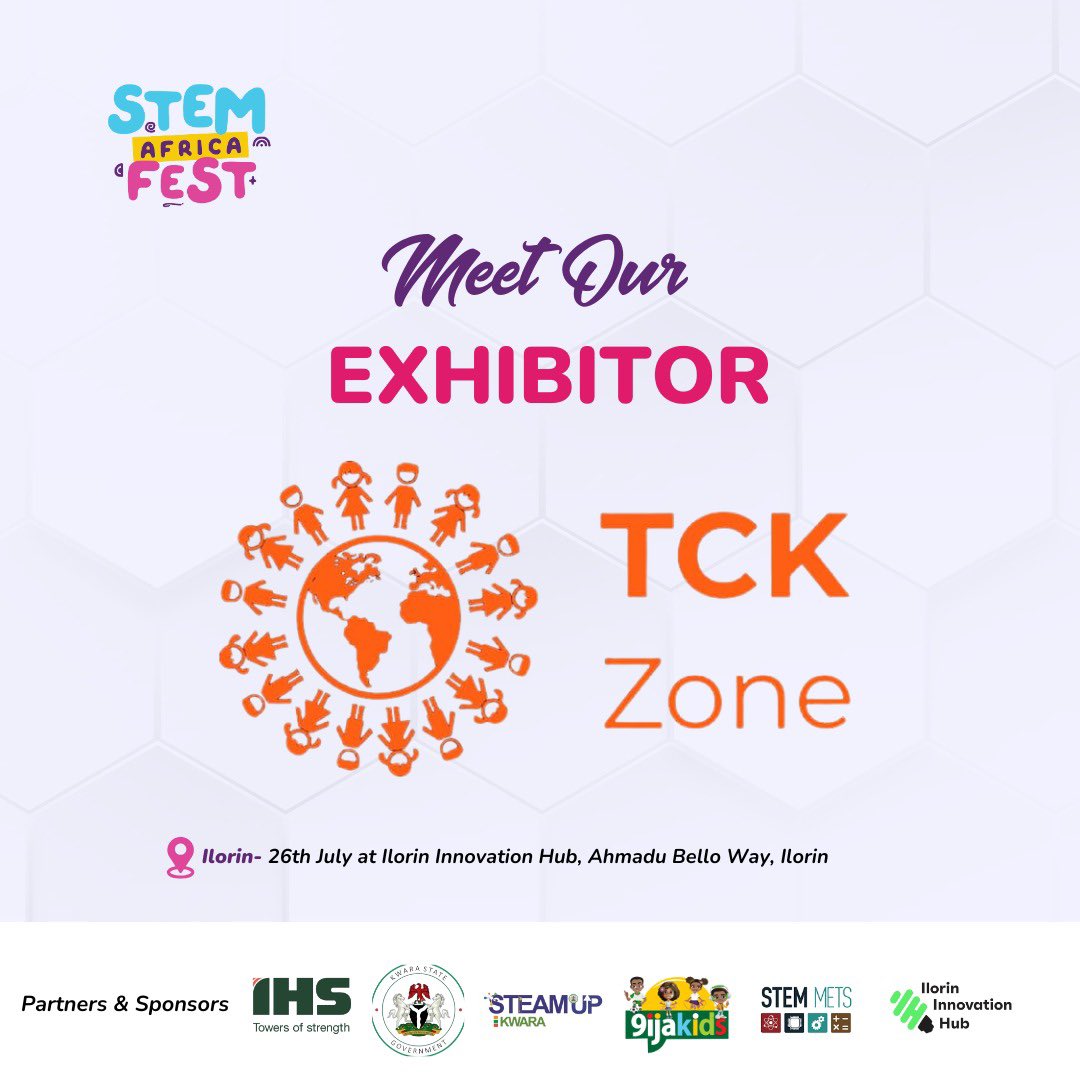 The Creative Kids Zone (TCKZone) would be anchoring the AI &amp; ML Lab at the biggest STEM event for kids celebrating innovation, collaboration and the future of STEM in Africa

Happening in both Lagos and Ilorin. We are expecting over 3,000+ participants. 

#STEMAfricaFest2025