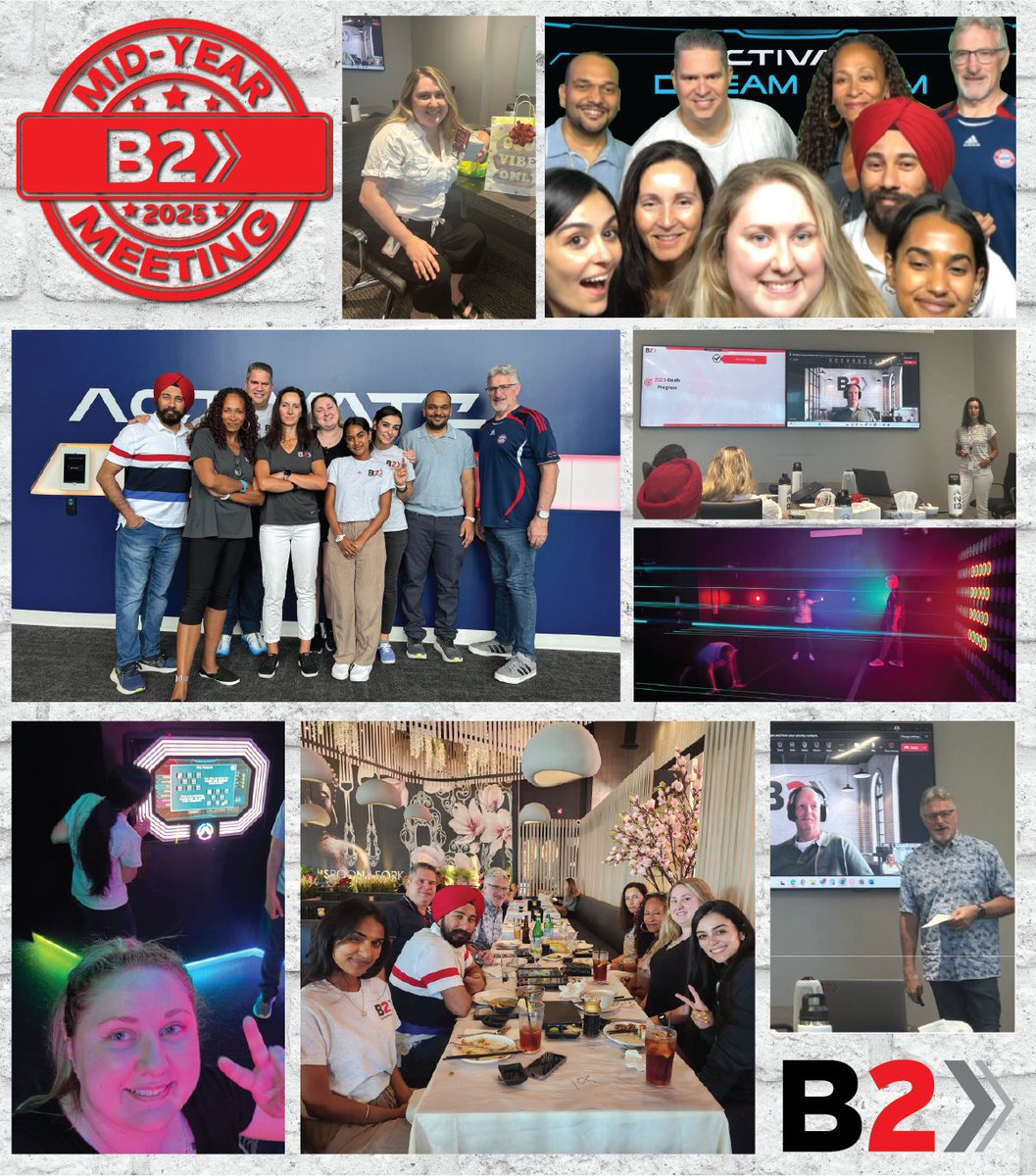B2Payments's tweet photo. This week, our team gathered for B2’s annual mid-year company meeting - a moment to reflect, align, and look ahead.

But it wasn’t all strategy and slides, we also made time to connect with those who could, as a team. 

Here’s to an exciting second half of the year ahead. https://t.co/pVb3Bq5x0X