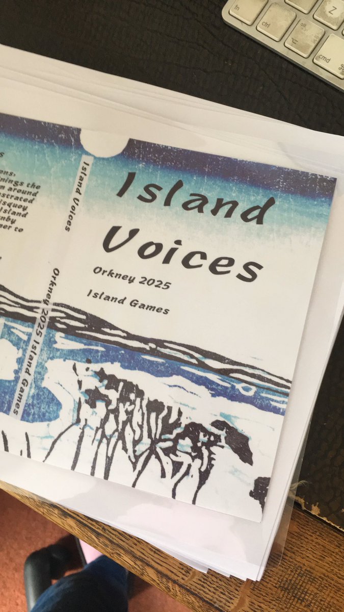 GabrielleBarnby's tweet image. Brilliant to share ‘Island Voices’ with volunteers & competitors- printed by @solopress and shipped all the way north for @orkney2025 celebrating Island communities, arts and sports.