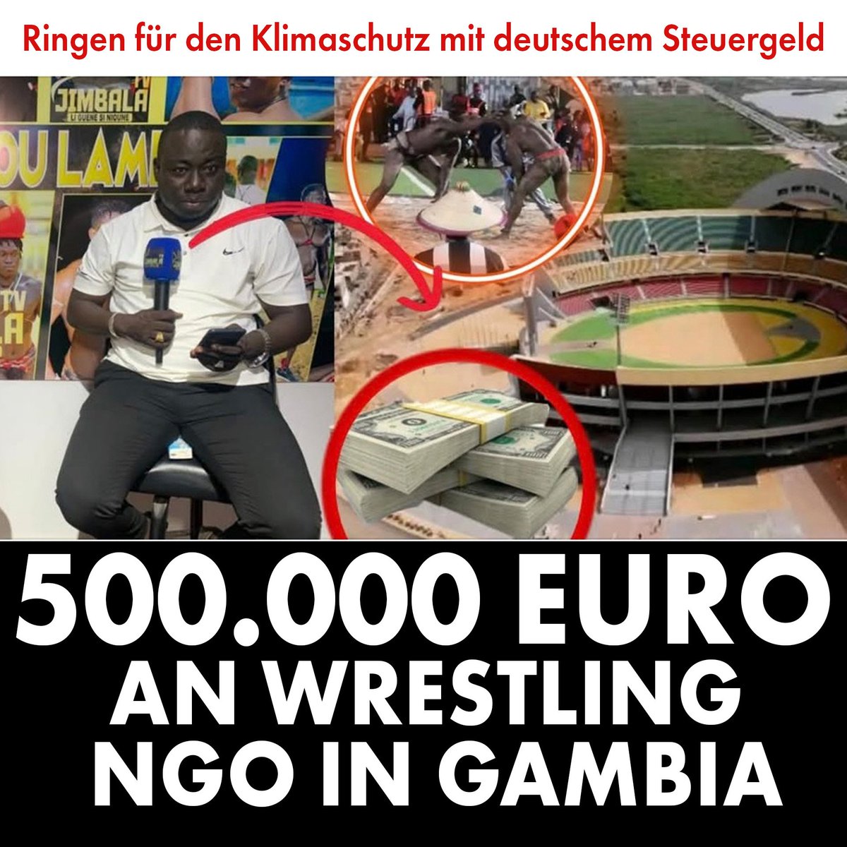Die Europäische Union hat Wrestling-Kämpfe in Gambia mit einer halben Million Euro finanziert. Das Geld floss von 2020 bis 2023 an das „Gambia Wrestling Forum“, um so den Klimawandel zu bekämpfen. nius.de/ausland/news/r…