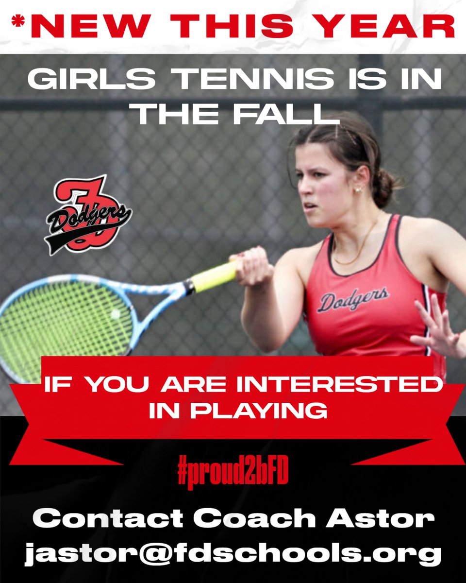 Girls Tennis has moved to the Fall starting this year. If you are interested please reach out to Coach Astor. Practices will begin August 4th @ 4:45pm.
