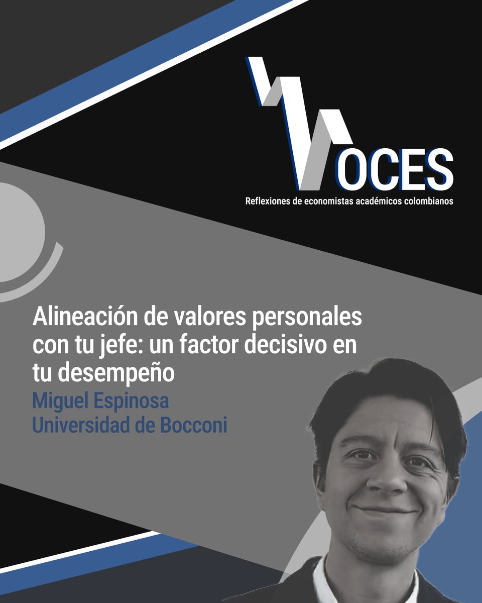 EconomiaUAndes's tweet image. 🎓 #Voces | ¿Qué pasa cuando tus valores no coinciden con los de tu jefe? No es solo incomodidad: puede afectar drásticamente tu productividad y tus decisiones en el trabajo. 🔗 bit.ly/44ZGMSR
En la primera entrega de #VocesDeEconomía, Miguel Espinosa (Universidad de…
