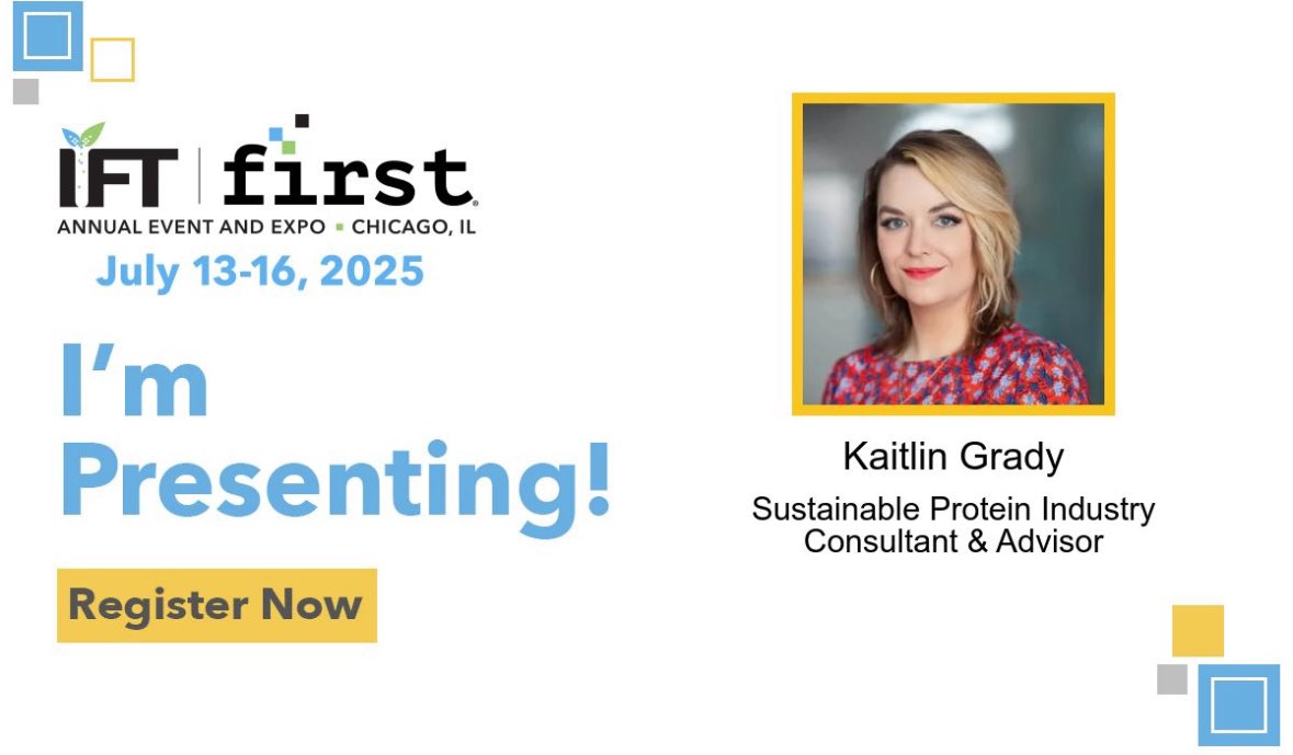 _kaitlingrady's tweet image. 🌟 Excited to speak at @IFT First today in Chicago as part of the panel: “Sustainable Processing: Innovation Without Planetary Harm.” 🥩🌱🌍  #IFTFirst #SustainableFood #FoodInnovation #AlternativeProteins #SustainableProteins #FoodSystems #CircularEconomy #Sustainability
