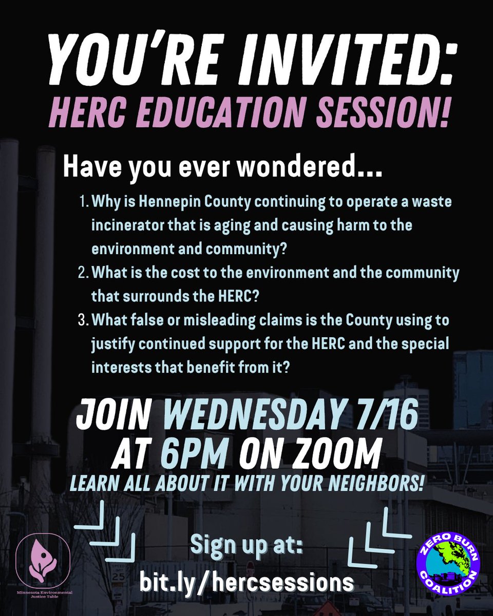zeroburnmn's tweet image. THIS WED! Learn about HERC from a panel of community leaders and technical experts, and discuss what comes next with your neighbors.
HERC Education Session:
🗓 Wed July 16: 6-7:30
📍Location: Zoom (Sign up at bit.ly/hercsessions)