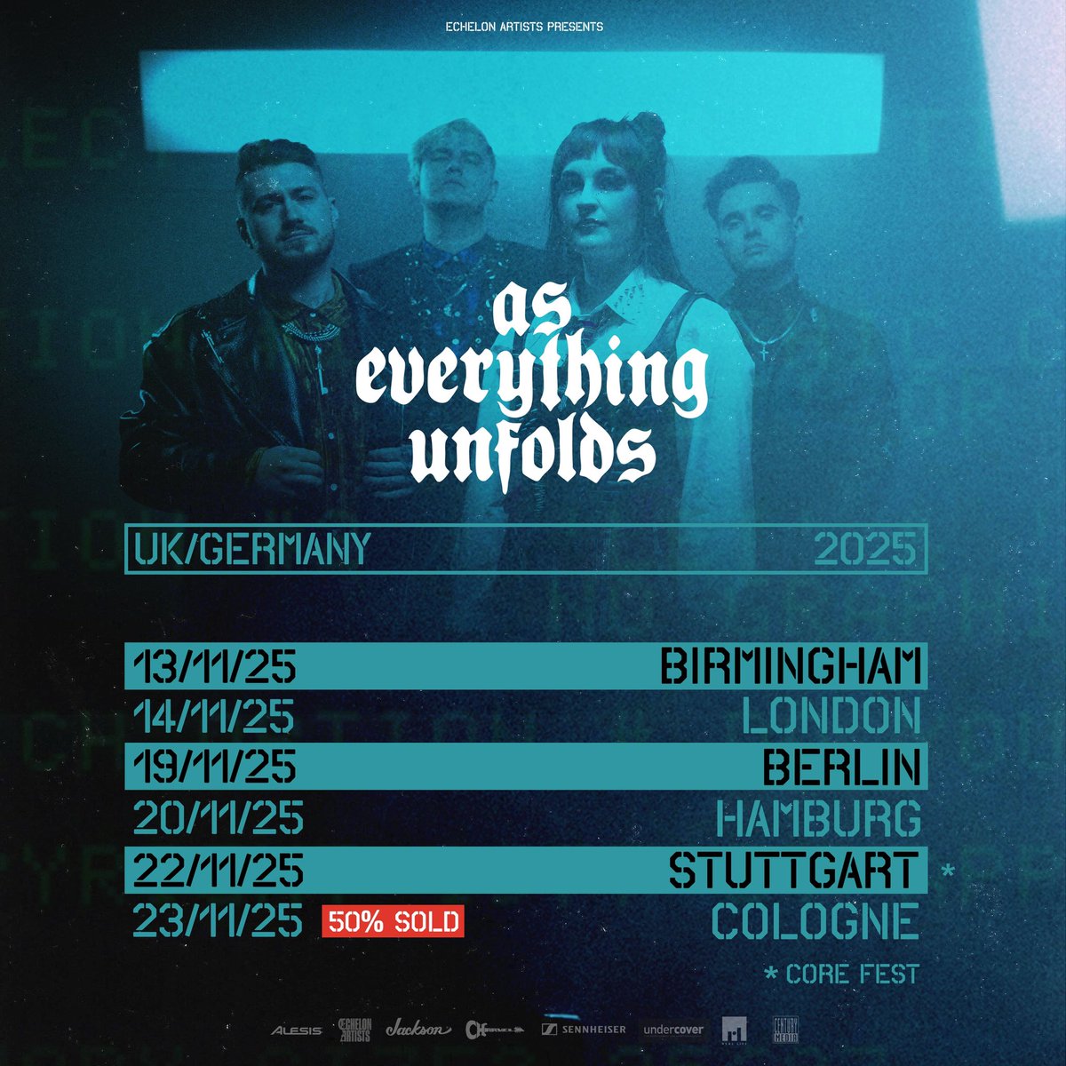 🚨COLOGNE 50% SOLD🚨 
ALL SHOWS SELLING FAST - aseverythingunfolds.com/events