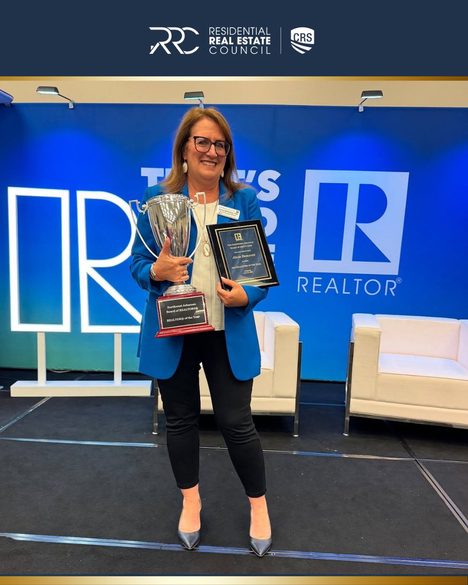 Please join us in congratulating 2025 Arkansas RRC State President Alicia Demarest, CRS, on being named the 2025 REALTOR® of the Year by the Northwest Arkansas Board of REALTORS® (NABOR)! 👏🏆
#CRSMeansBusiness #TheGoldStandard #SayYesToCRS #Leadership