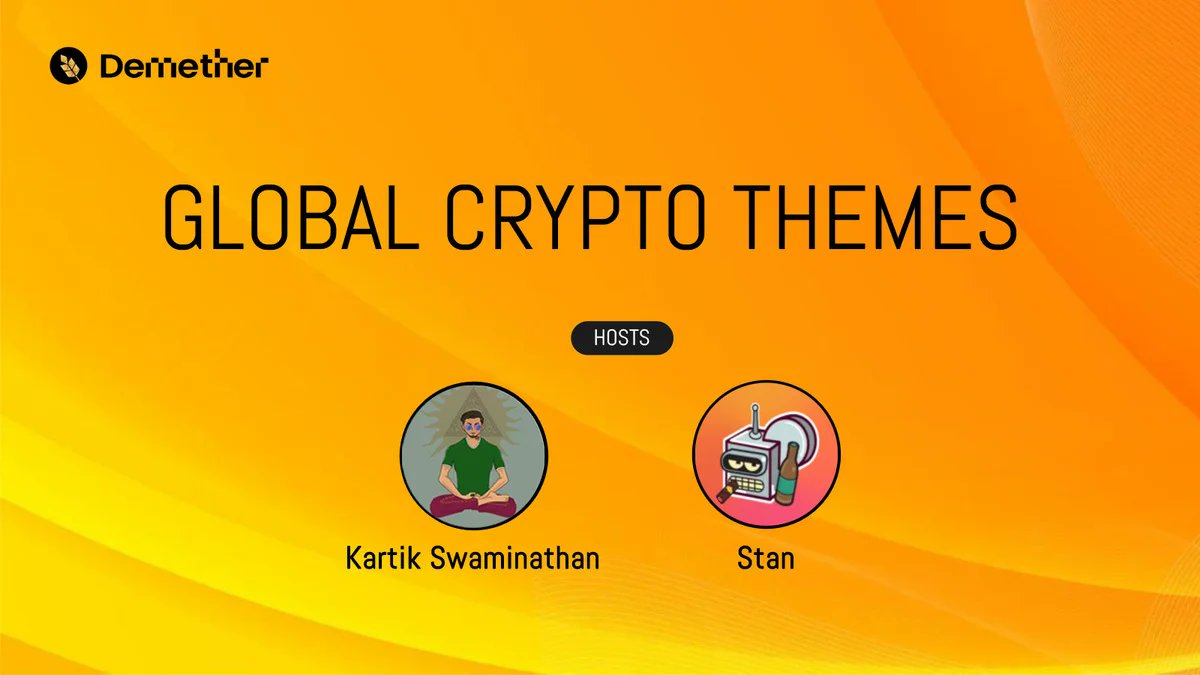 🎧 Global Crypto Themes – New Episode! 🌍🔥

Get ready, DeFam… another GCT session is coming your way!

🌾This time, Kartik of <a href="/DemetherDeFi/">Demether</a> will touch base with Stan, the Contributor of <a href="/colend_xyz/">Colend 🔴 ᴄʟɴᴅ</a> to unpack what’s really been happening across crypto, DeFi, and Web3 in recent