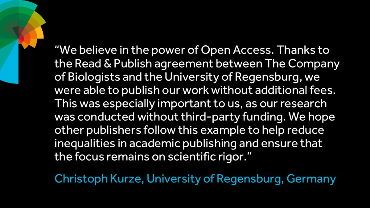 The Company of Biologists (@co_biologists) on Twitter photo Thank you Christoph Kurze for sharing your experience of fee-free #OApublishing in <a href="/BiologyOpen/">Biology Open</a> via our #ReadAndPublish agreement with <a href="/uni_regensburg/">Universität Regensburg</a> <a href="/ubreg/">UniBib Regensburg</a>
Read Christoph’s paper bit.ly/3Udg0QI
See if your institution is participating? bit.ly/3O7BxGi Thank you Christoph Kurze for sharing your experience of fee-free #OApublishing in <a href="/BiologyOpen/">Biology Open</a> via our #ReadAndPublish agreement with <a href="/uni_regensburg/">Universität Regensburg</a> <a href="/ubreg/">UniBib Regensburg</a>
Read Christoph’s paper bit.ly/3Udg0QI
See if your institution is participating? bit.ly/3O7BxGi