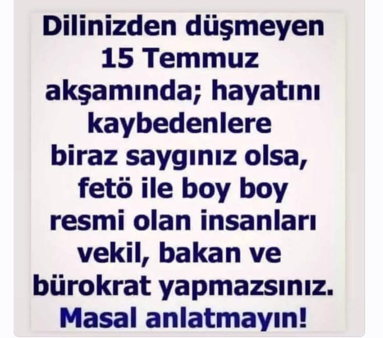 Tarih bir gün şöyle yazacak; Fetö ile çıkılan yol apo ile son buldu .