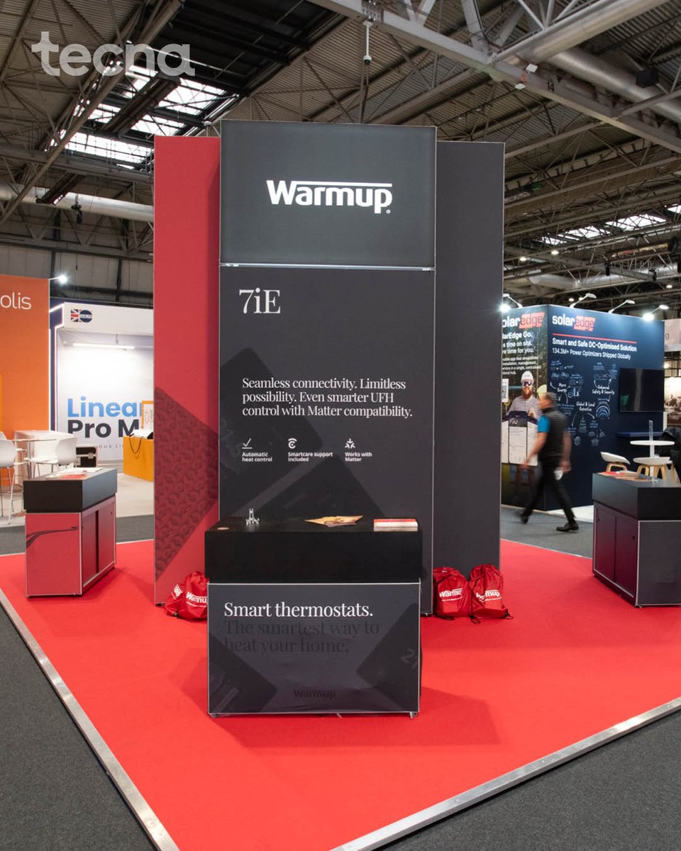 Big thanks to <a href="/team_tecna/">Tecna</a> for designing our incredible modular stand — showcased at both #CEFLive and #InstallerSHOW 🙌
One kit, two shows, maximum impact.

#Warmup #TradeShows #UnderfloorHeating #EventProfs

👉 hubs.la/Q03xdg-g0