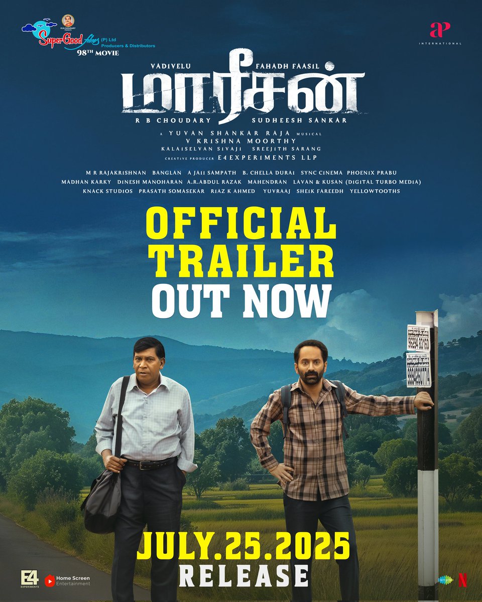 RKFI's tweet image. The #MaareesanTrailer is out now!
➡️ youtu.be/a8zKHSKHThY
Witness the electrifying #FahadhFaasil x #Vadivelu combo like never before! 🔥
A @thisisysr Musical
Produced by @SuperGoodFilms_
#FaFa #Maareesan #SudheeshSankar @actorvivekpra @krishnakum25249 @moorthyisfine…