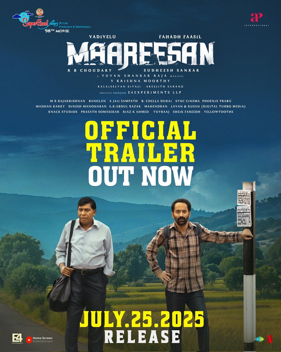 RKFI's tweet image. The #MaareesanTrailer is out now!
➡️ youtu.be/a8zKHSKHThY
Witness the electrifying #FahadhFaasil x #Vadivelu combo like never before! 🔥
A @thisisysr Musical
Produced by @SuperGoodFilms_
#FaFa #Maareesan #SudheeshSankar @actorvivekpra @krishnakum25249 @moorthyisfine…
