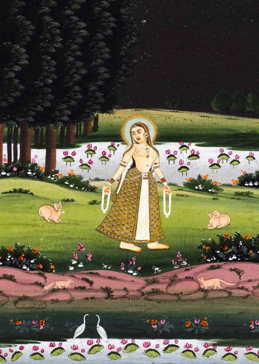 RAS_Soc's tweet image. #Ragamala paintings are visual interpretations of ‘ragas’, melodic frameworks for musical composition or improvisation in Indian classical music. These miniature paintings usually portray narrative scenes and are often complemented by poetic descriptions. (Artwork 067)