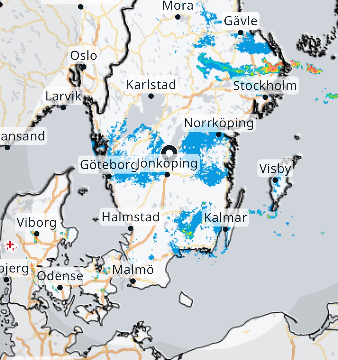 Vad är det här för störningar på väderradarn?