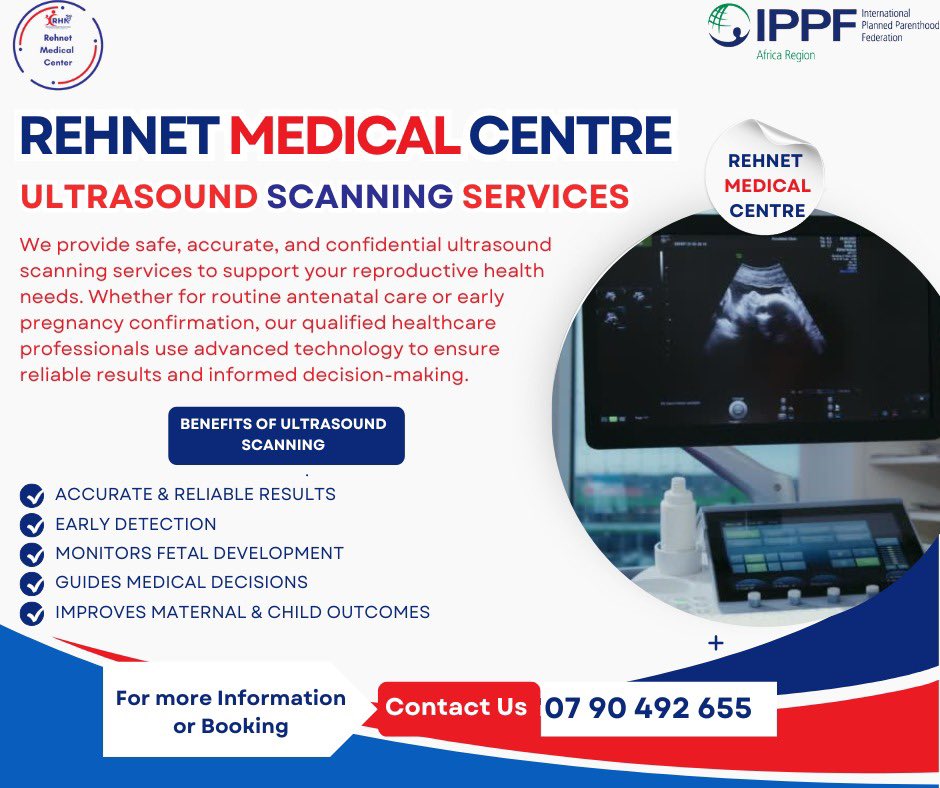 Visit us for safe, accurate &amp; confidential ultrasound scanning to support your RH needs. Whether it’s early pregnancy confirmation or routine antenatal care, our skilled professionals are here for you 

For more info or booking call: 
0790 492 655

#YourHealthIsOurPriority