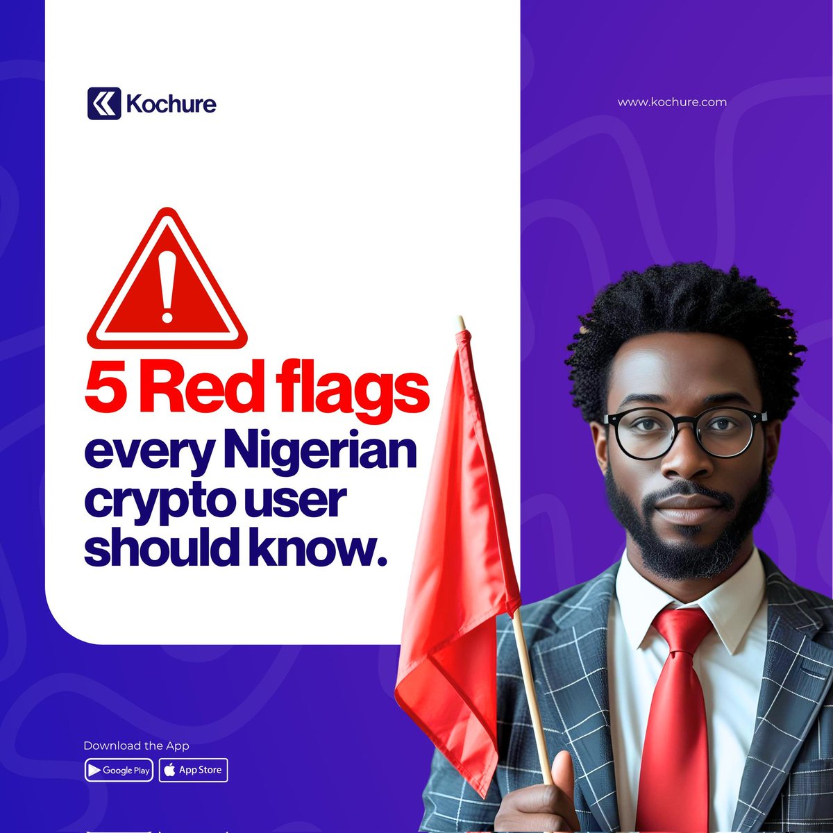 cryptopaddies's tweet photo. Avoid P2P crypto scams! ⚠️ Here are 5 red flags every Nigerian crypto user should know.let us know in the comment section what your RED flags are.

Protect your money and trade smart with Kochure — the platform you can trust.
Swipe left to stay safe! https://t.co/tgO67YHF23
