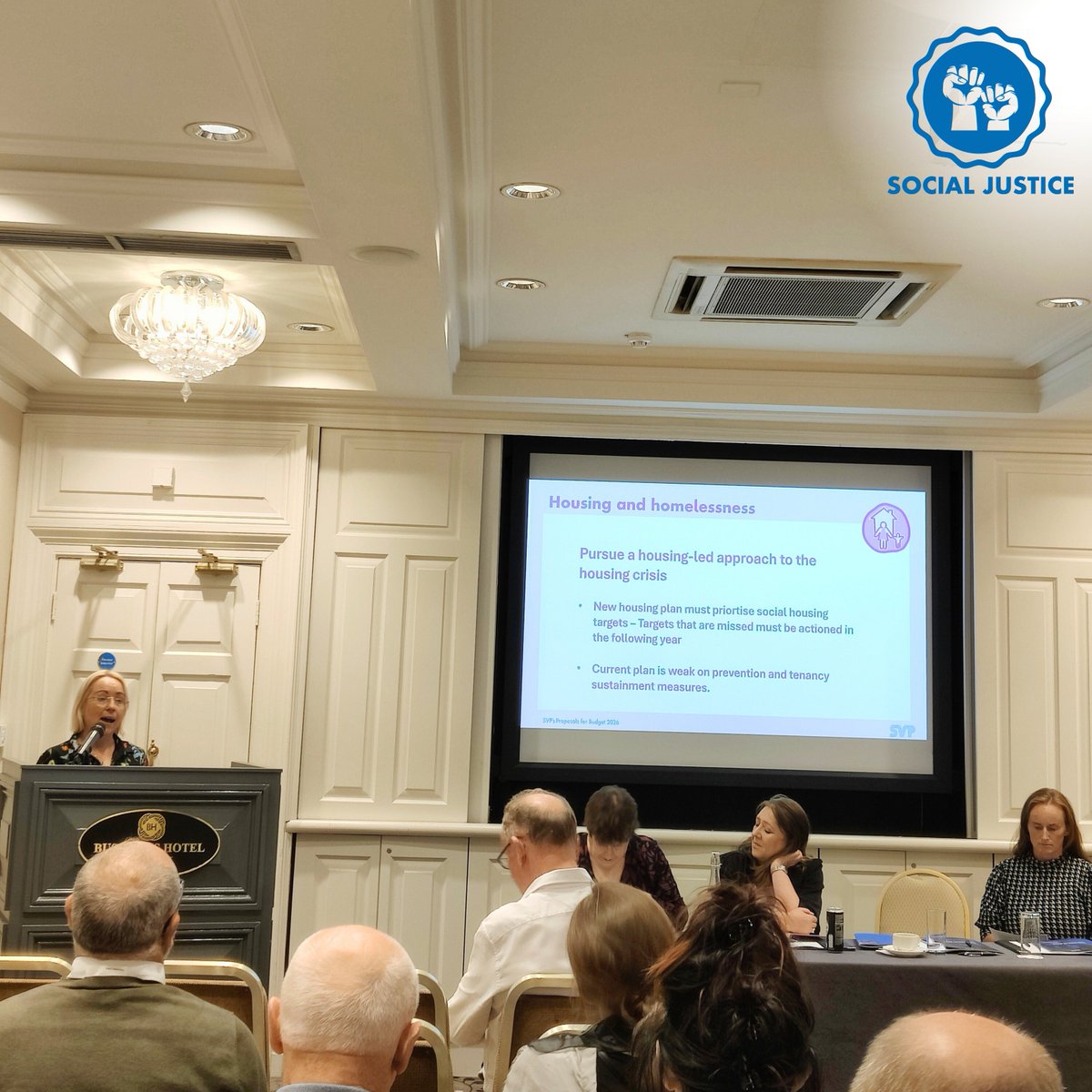 SVP_Ireland's tweet image. Marcella Stakem (@StakemMarcella), The Research &amp;amp; Policy Officer at SVP elaborating on Housing and Homelessness. From March 2024 to March 2025, homelessness among one-parent families increased by 16.85%

#SocialJustice #SvpIreland #PrebudgetSubmission #Homelessness #Housing