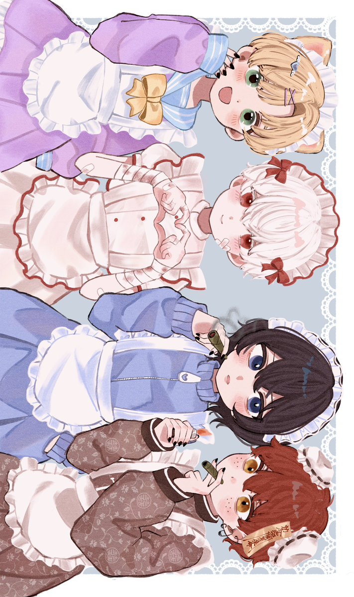lilymofumofu's tweet image. いろんなメイド詰め合わせ
#illustration