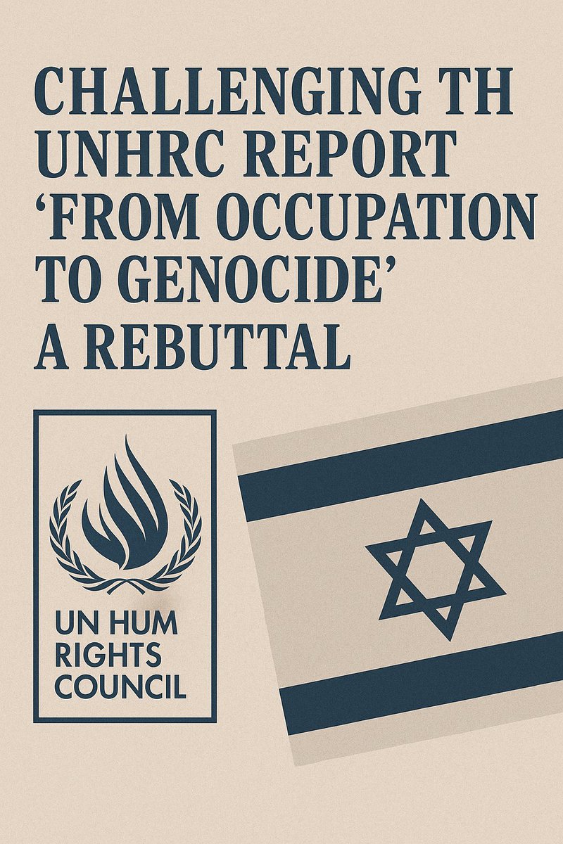 WeBelieveIsrael's tweet image. 📢 NEW REPORT OUT NOW
"Challenging the UNHRC Report: From Occupation to Genocide – A Rebuttal"
📝 Commissioned by We Believe in Israel
📚 Published by Forum for Foreign Relations
🔗 forumforforeignrelations.org/unhcr
The UNHRC’s latest report accuses Israel of genocide—without a single…