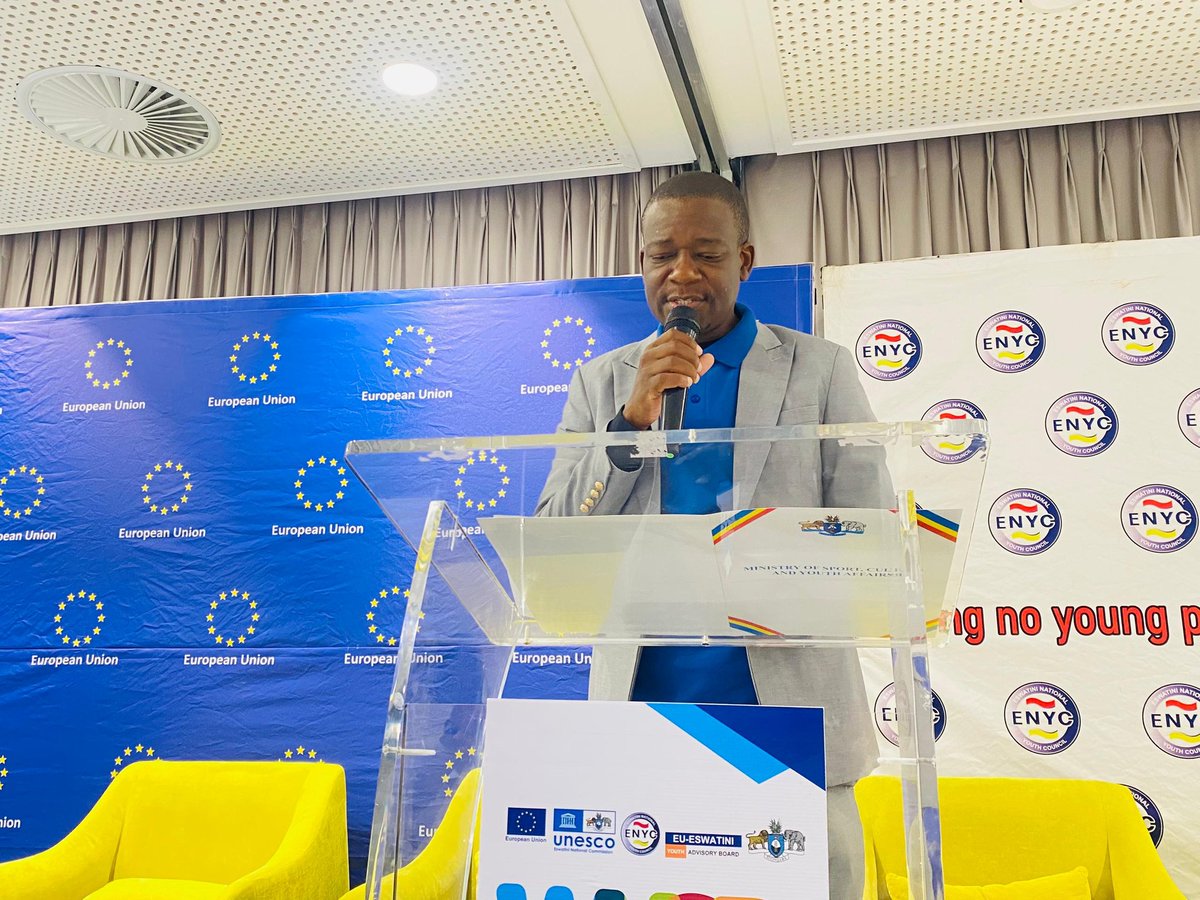 EswatiniGovern1's tweet photo. Minister of Sport, Culture and Youth Affairs Bongani Nzima says this is the time to reposition Technical and Vocational Education and Training (TVET), not as a second option, but as a respected and viable route to personal and professional success of the youth. https://t.co/AGJxKWqwR3