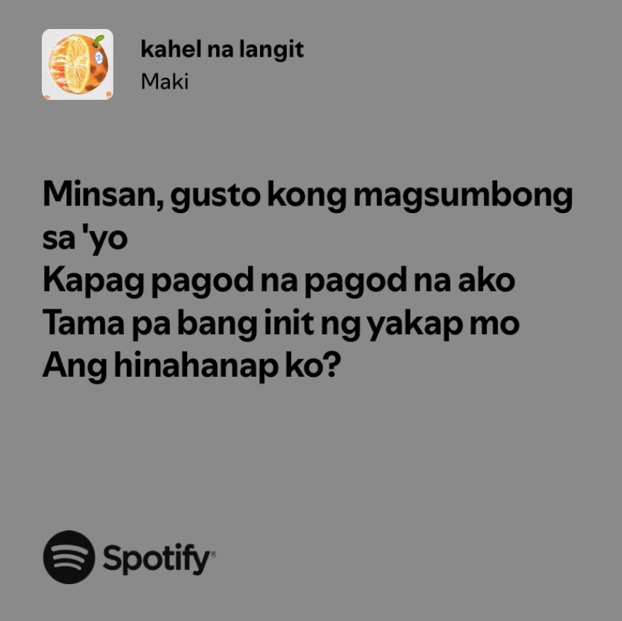 let the lyrics speak for itself