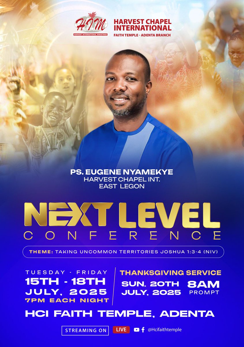 Hcifaithtemple's tweet image. LEVEL UP! 
TODAY'S THE DAY! 🔥 
The Next Level Conference is LIVE! 🌪️ Get ready to encounter God's presence and receive life-changing impartation! 🙏 Your breakthrough awaits! 

Join us on Sunny TV,  or  Youtube: youtube.com/@hcifaithtempl…

#NextLevelConference  #Hcifaithtemple