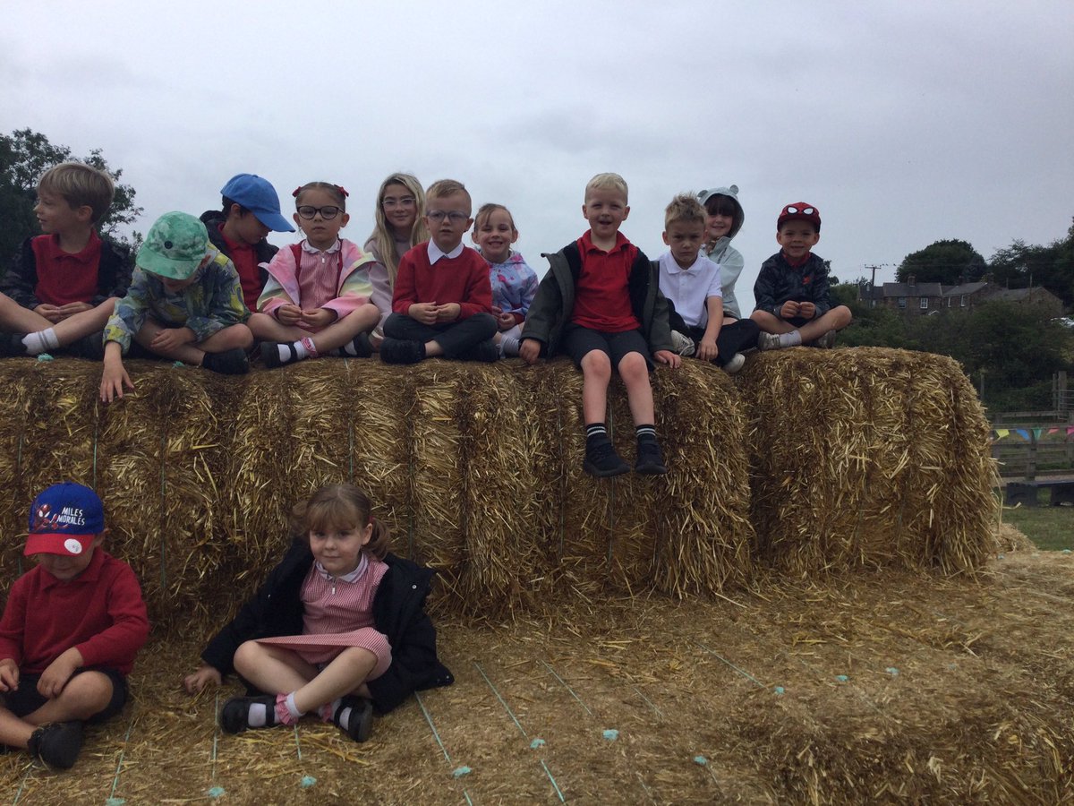 We have had fun climbing on the hay.