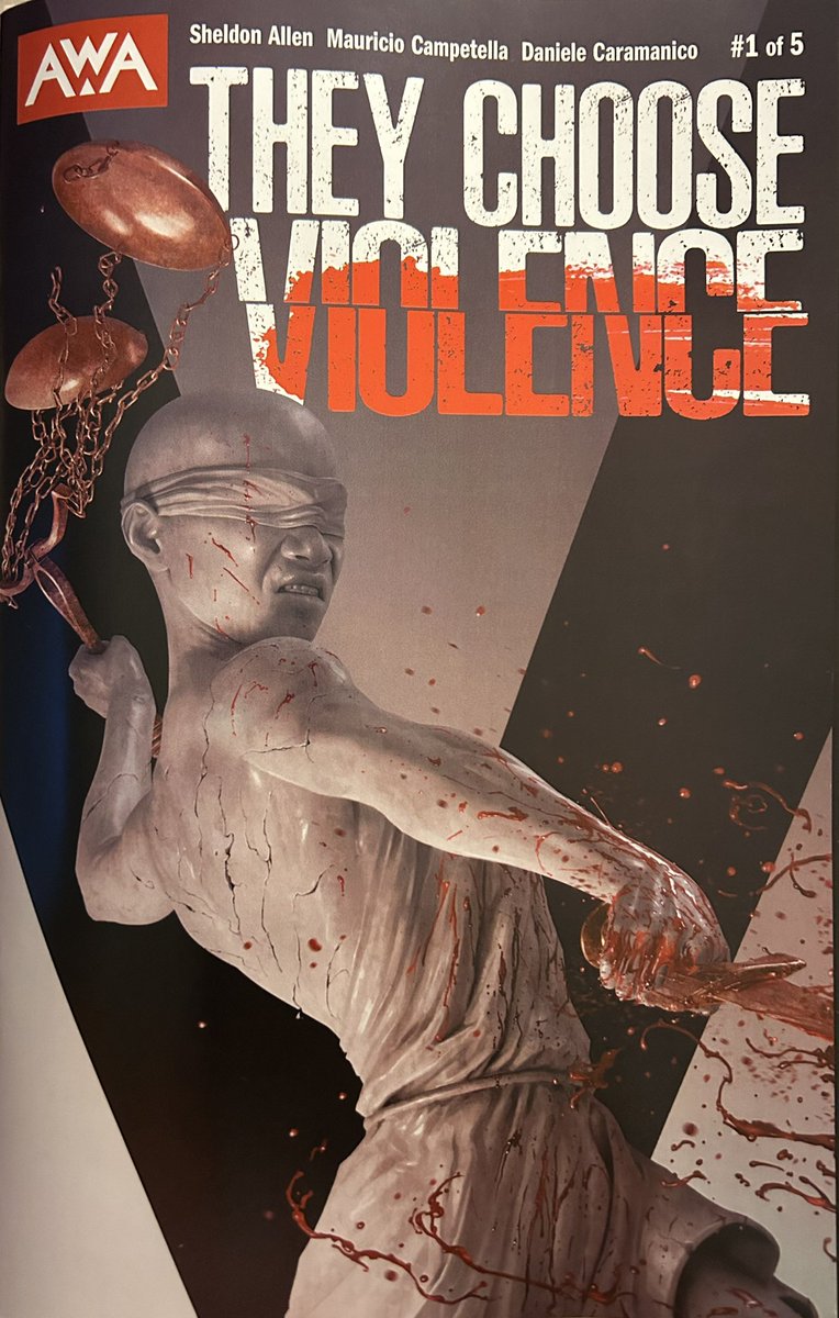comicsmiz's tweet image. #TheyChoseViolence #1 by Sheldon Allen and Mauricio Campetella. This book is about 3 women who take vengeance on corrupt cops, lawyers and members of government after decades of real world injustice. Their next target is controversial. It reads like a blaxploitation movie.