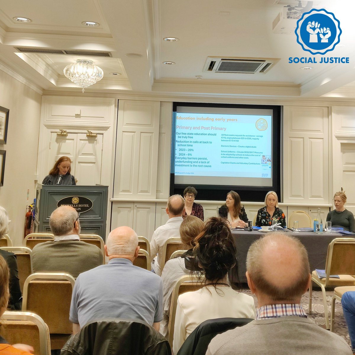 SVP_Ireland's tweet image. Niamh Dalziel, the Research &amp;amp; Policy Officer at SVP, speaks on Education, including early years. In 2023, SVP provided €5.3 million in assistance for education. Using MESL data, this equates to providing 12,326 2 child families with primary and post primary uniforms.…