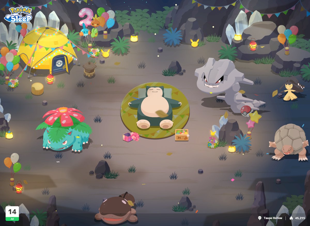 Share your two years of memories using the hashtag to earn rewards #PokemonSleep2nd! #PokemonSleep