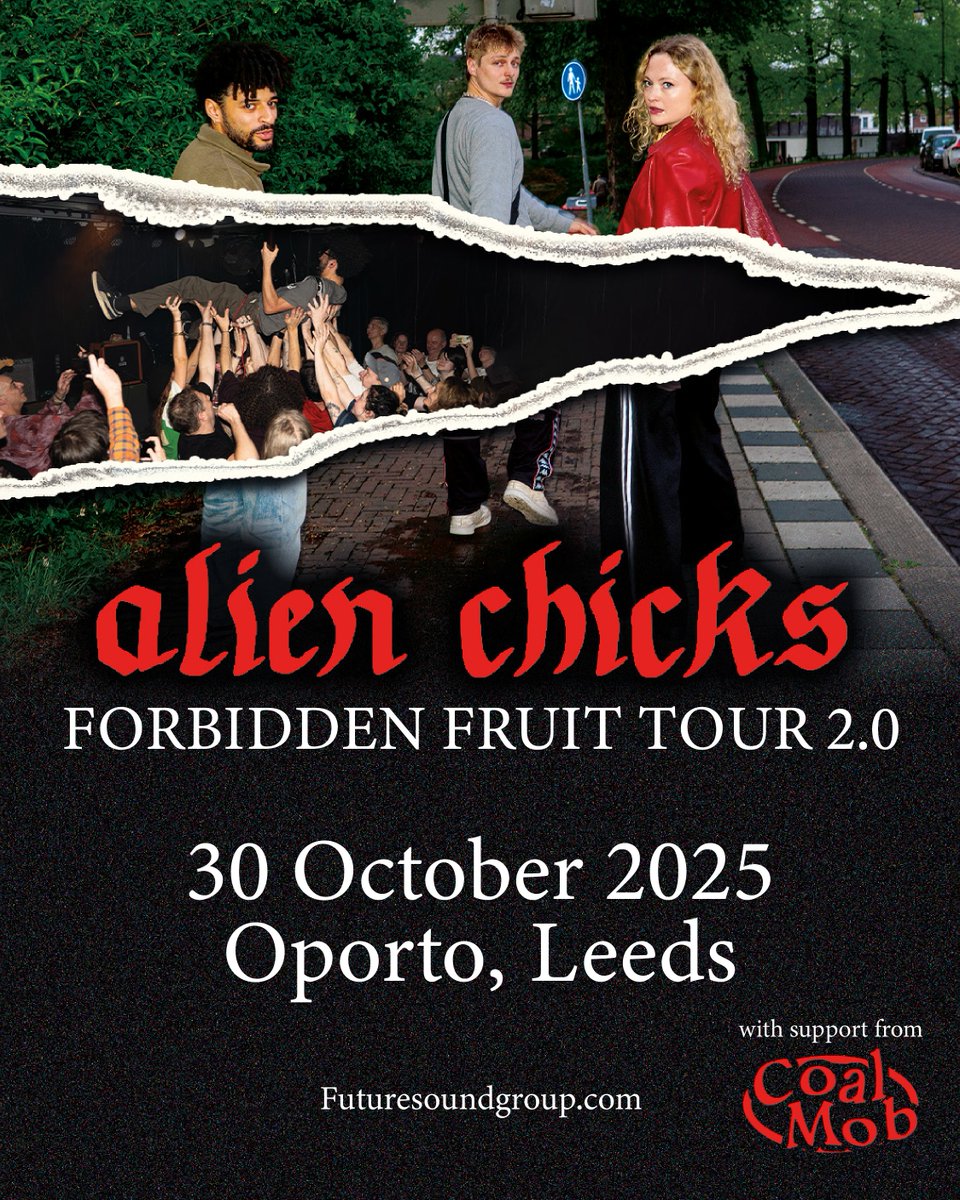 Futuresoundshow's tweet image. Hailing from Leeds, five-piece post-punk/dance punk outfit Coal Mob join @alienchicksband at @Oportobar this October!
🎟️
futuresound.seetickets.com/event/alien-ch…