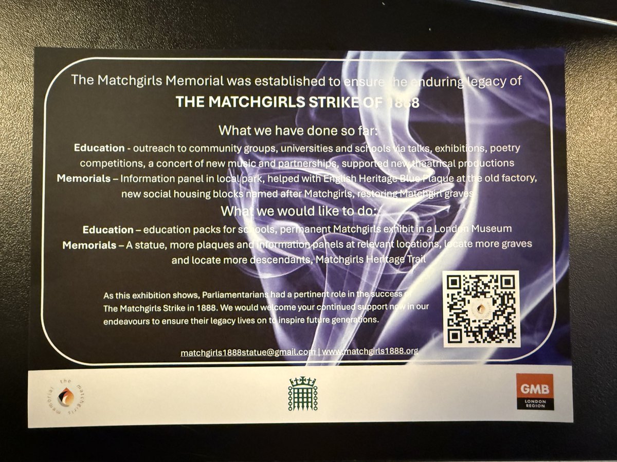 GMB Politics London (@gmbpoliticsldn) on Twitter photo We are proud to sponsor the <a href="/TheMatchgirls/">The Matchgirls Memorial</a> event in Parliament today. The opening ceremony starts at 4pm today 🟠⚫️ We are proud to sponsor the <a href="/TheMatchgirls/">The Matchgirls Memorial</a> event in Parliament today. The opening ceremony starts at 4pm today 🟠⚫️