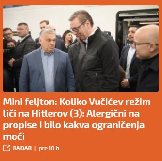 anabrnabic's tweet image. Болест је узела маха. Ово што Шолаков Радар пише је монструозно на неколико нивоа. Под један, Хитлеров режим је градио системе концентрационих логора, тзв. фабрике смрти. Десетине милиона људи је убијено у њима. Освајао је територије, поробљавао народе. Доносио расне законе.…