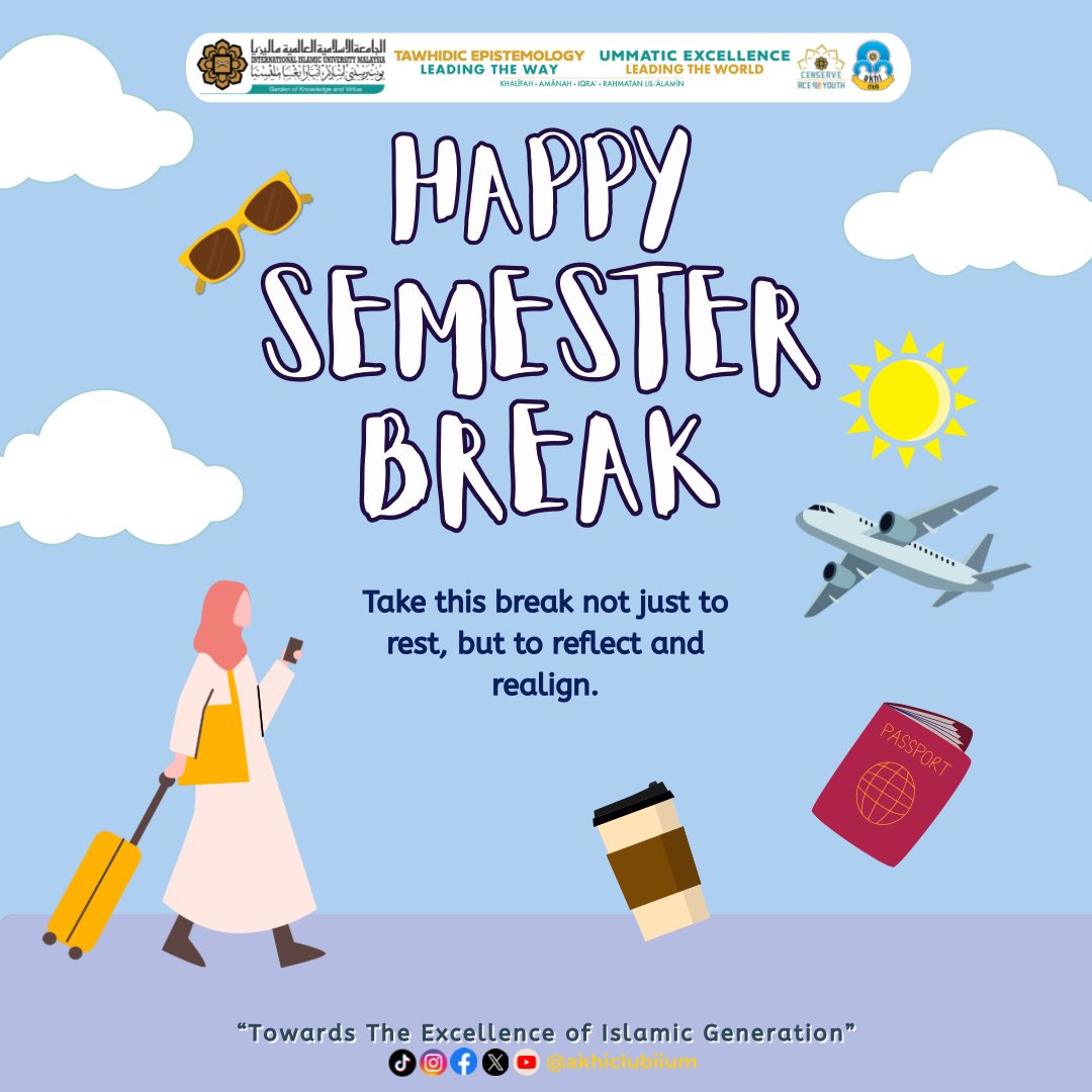 || HAPPY SEMESTER BREAK || ☀️📚

As we embrace this well-earned break, may it be a time to rest, reflect, and recharge. ✨