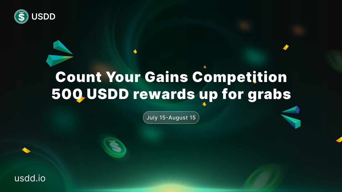 This is the USDD Count Your Gains competition, part of sTRX &amp; TRX Vaults Special Campaign Phase 4. 500 USDD prize up for grabs!

Do you know how much you could have earned by minting and staking with sTRX and TRX since the USDD Vault stability fee was reduced on April 15th?