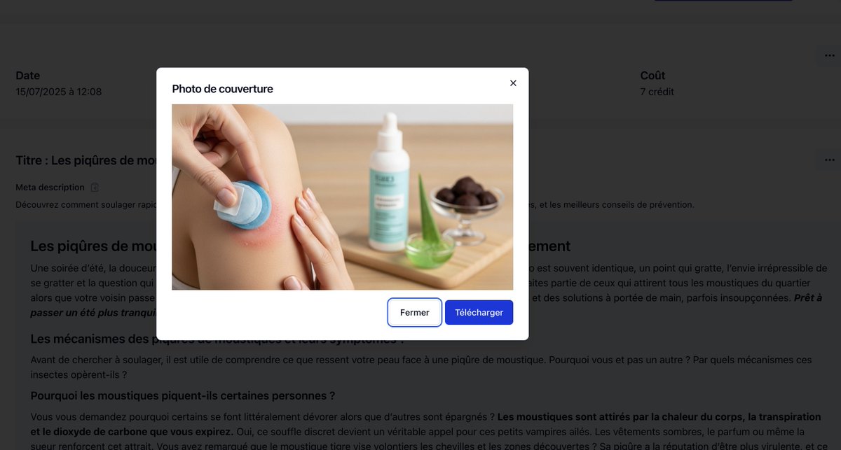 Arrivée des photos et de la nouvelle qualité rédactionnelle aujourd'hui ! Maintenance prévue à 15h30 pendant 30 minutes. Texte beaucoup plus vivant et humain, photo premium !