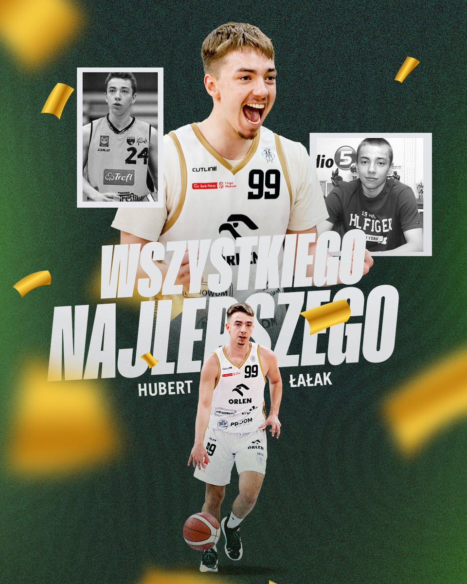 BasketKrosno's tweet image. Wszystkiego najlepszego w dniu 22 urodzin 🎂 życzymy naszemu rozgrywającemu Hubertowi Łałakowi 🎉🎈. Dużo zdrowia i samych zwycięstw w Biało-Zielonych barwach.
STOOOOO LAAAAT! 🥳