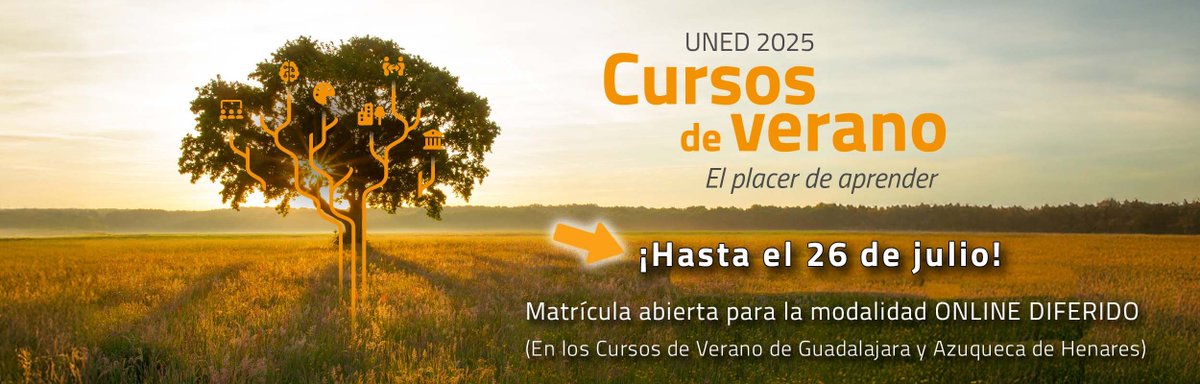 Todavía puedes matricularte en nuestros Cursos de Verano <a href="/GuadaUNED/">UNED Guadalajara</a> <a href="/UNED/">UNED</a>  en el formato online en diferido hasta el 26 de julio de las Sedes de #Guadalajara  y <a href="/AytoAzuqueca/">AyuntamientoAzuqueca</a> 

Matrícula en:

extension.uned.es/&fechaDesde=20…